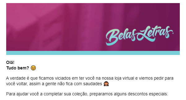 Email para inativos - interessados em Criatividade